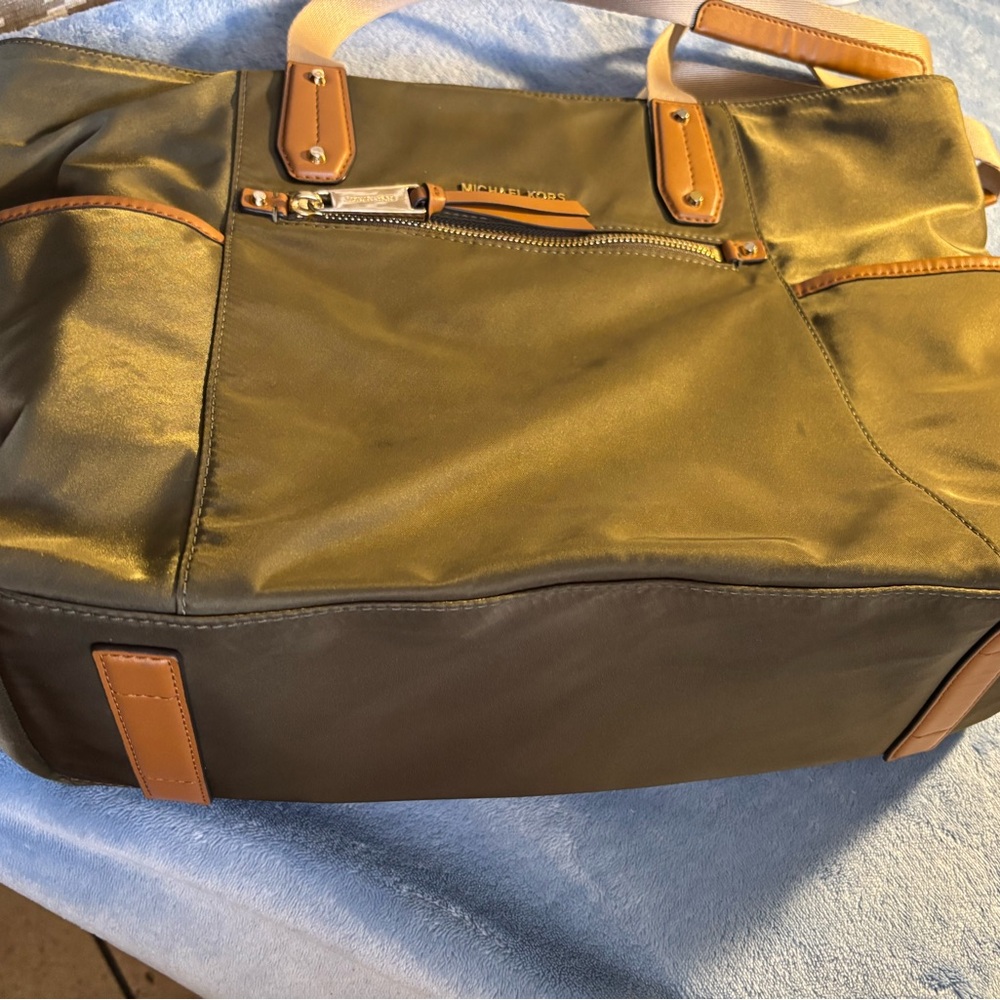 Michael Kors Olive and Tan Men's Backpack  #018 - Picture 9 of 15